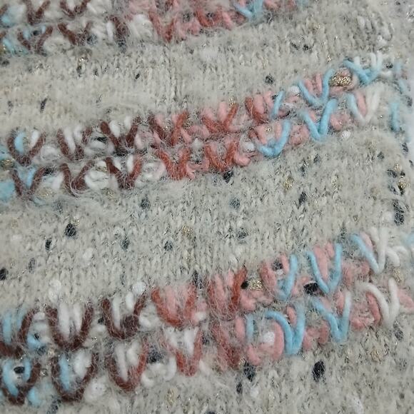 Maurices Medium Multicolor Long-Sleeved Sweater Metallic Thread Easy Care - Picture 5 of 13